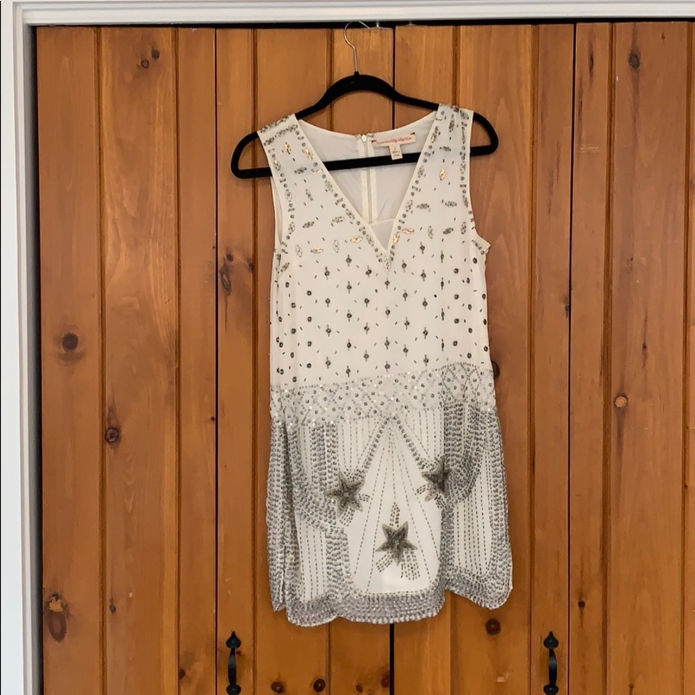 Anthropologie embellished and scalloped mini